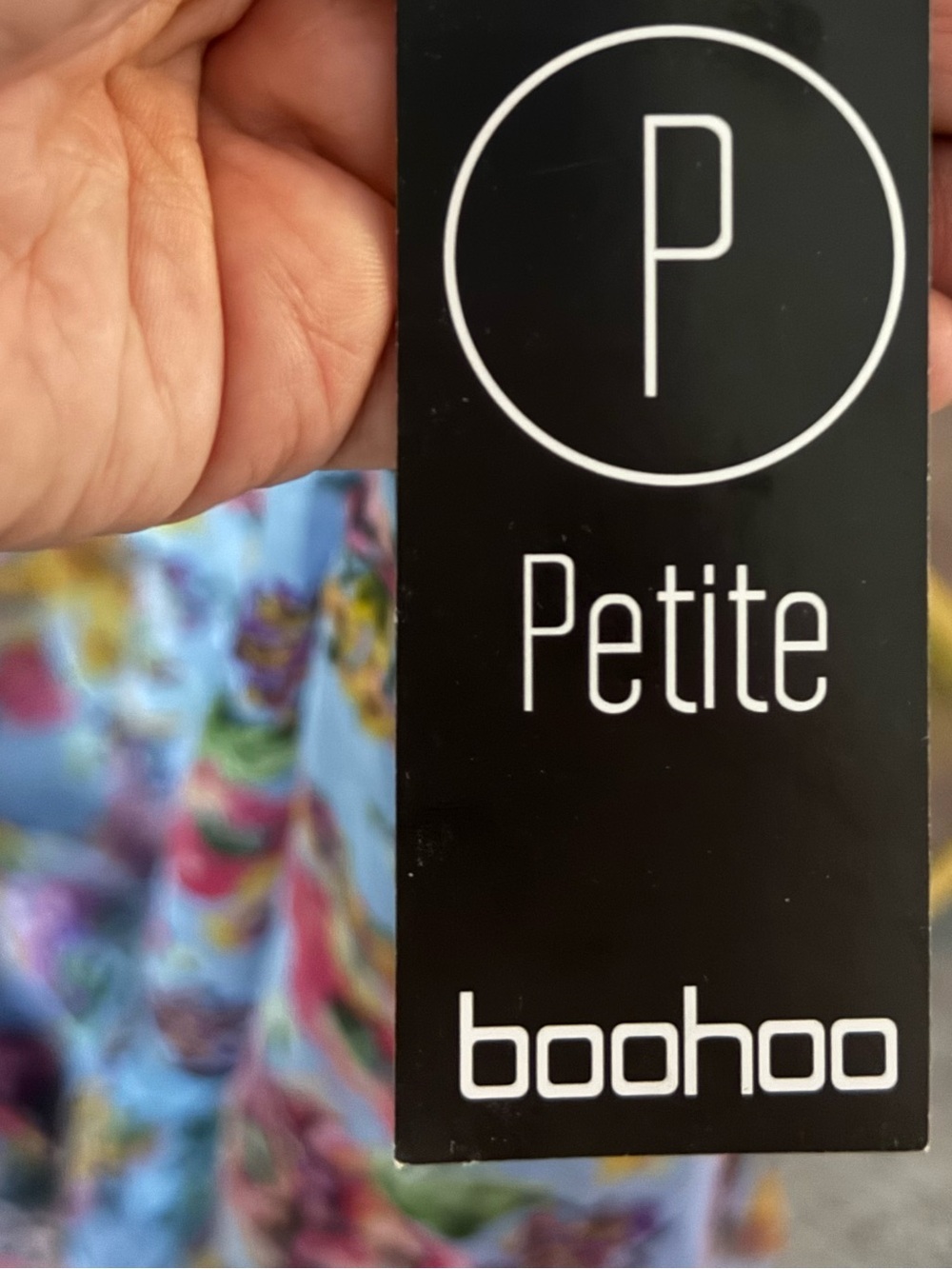 NWT Boohoo Petite Floral Dobby Mesh Cut Out Maxi Dress Blue US 10 - Picture 8 of 10